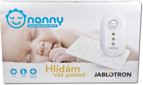 BM-02 Nanny je výrobek, který Vám dodá klid při každodenní péči o Váš poklad. Pečlivě sleduje dýchání a pohyby miminka zatímco jeho maminka odpočívá. Hlasitě varuje okolí, pokud je děťátko ohroženo.